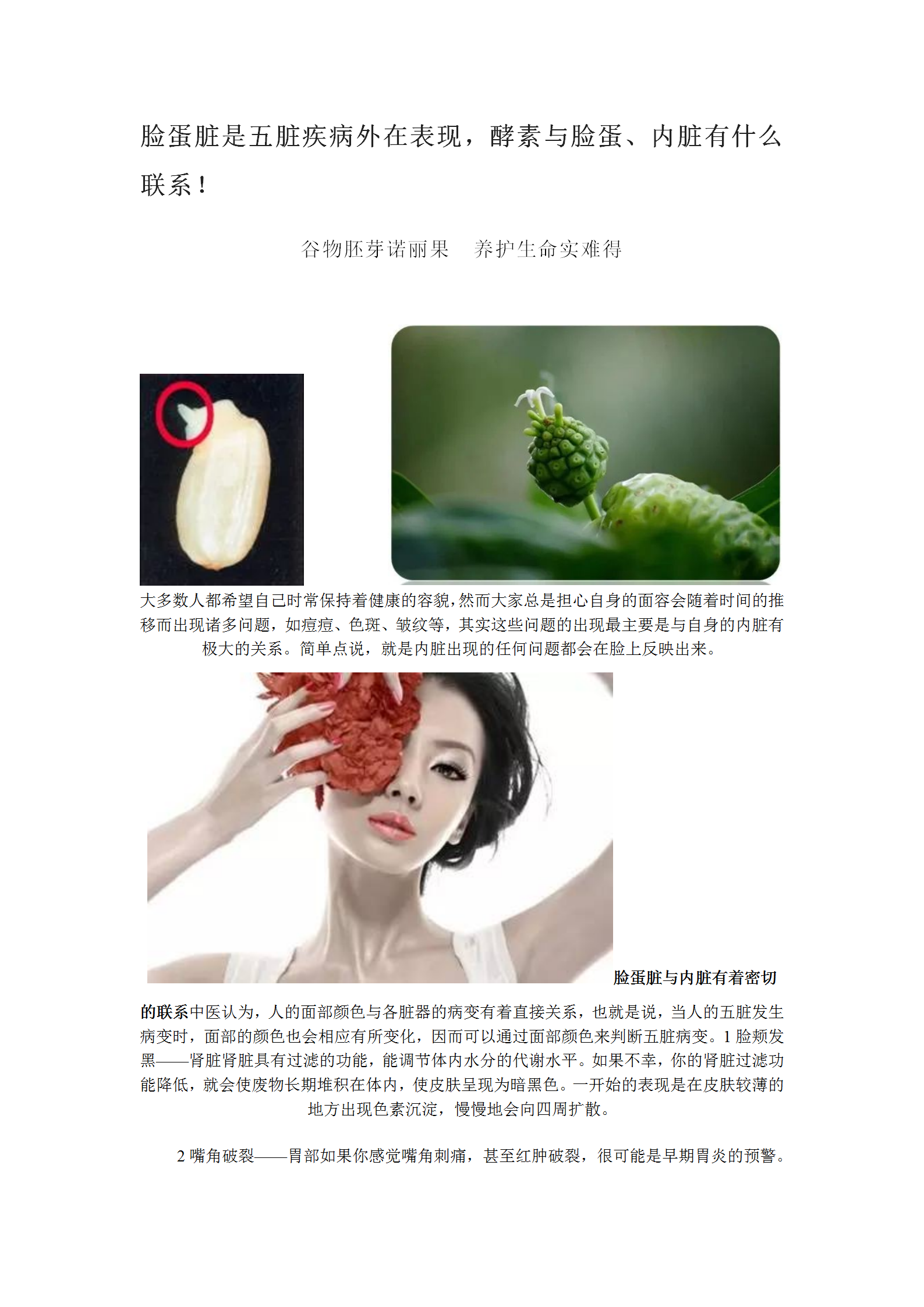 脸蛋脏是五脏疾病外在表现，酵素与脸蛋、内脏有什么联系！